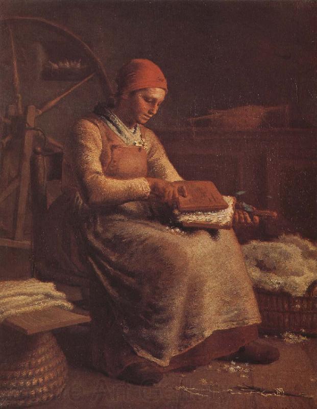 Jean Francois Millet Peasant hackle wool Norge oil painting art
